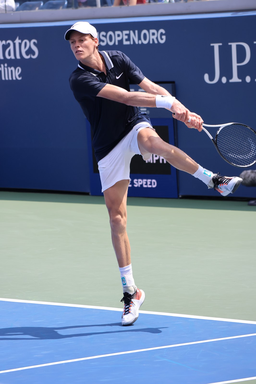 Jannik Sinner serving, 2024 US Open
