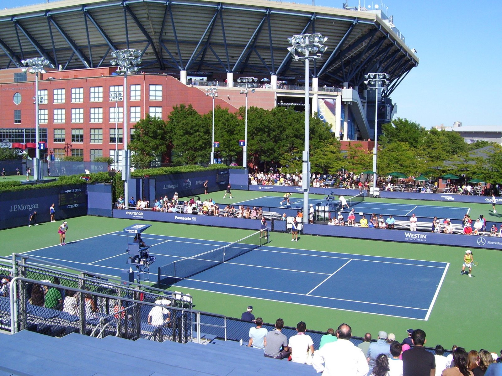 Outside courts at the National Tennis Center